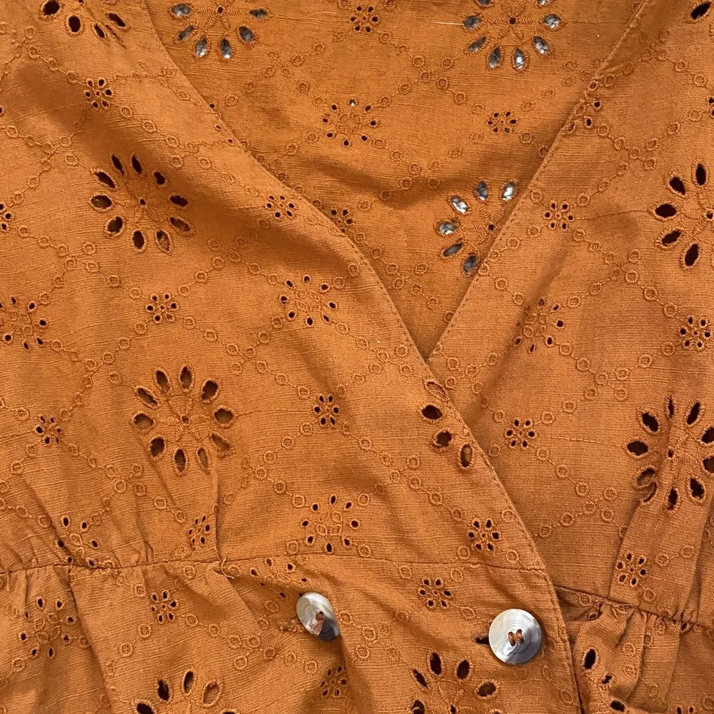 Zara burnt orange blouse - Picture 3 of 5